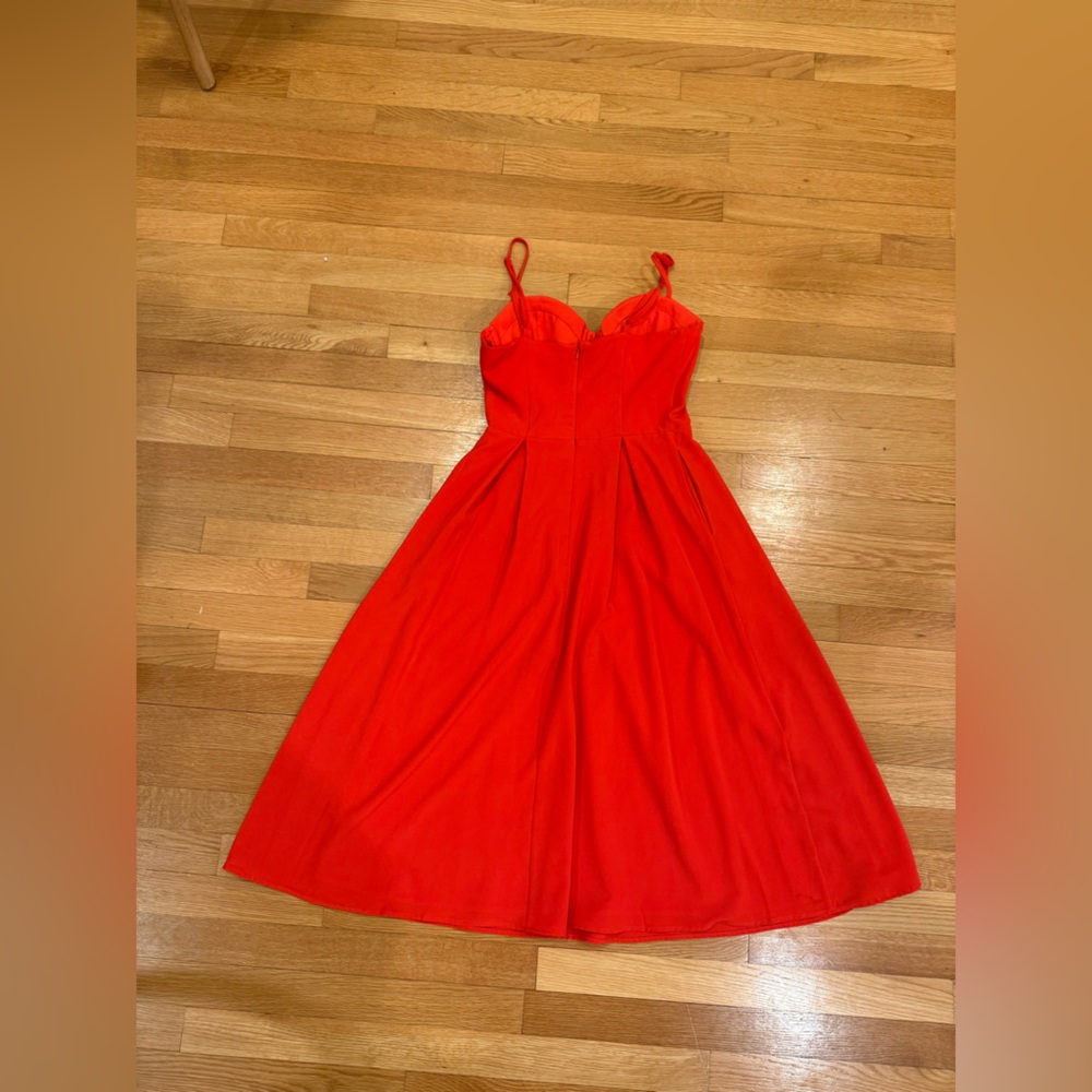 Yumi Kim Red Midi Dress with Spaghetti Straps - Picture 3 of 5